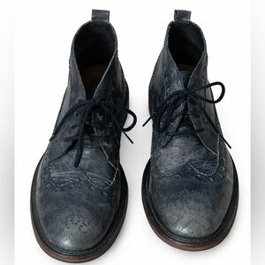 Fly London Men’s Black Leather Brogue Avant Garde Ankle Boots EU 43‎ / US 10